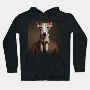 Whippet Dog in Suit Hoodie